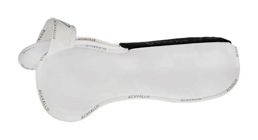 Dernier Modle Amortisseur poches configurables et rehausse avant et arrire Piuma WFS en sude Acavallo - Blanc