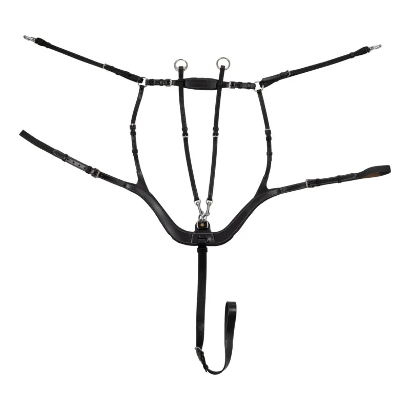 Offre Limite Collier de chasse Equestro anatomique en cuir - Cheval - Noir
