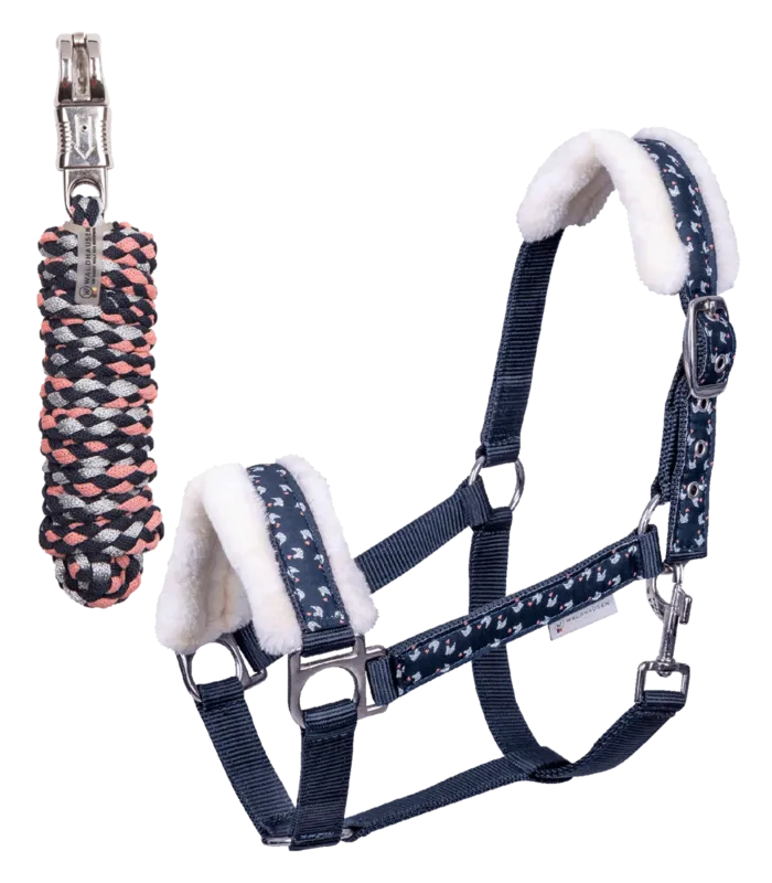 Set licol Waldhausen Lucky - Cheval - Bleu nocturne / lucky Livraison Gratuite
