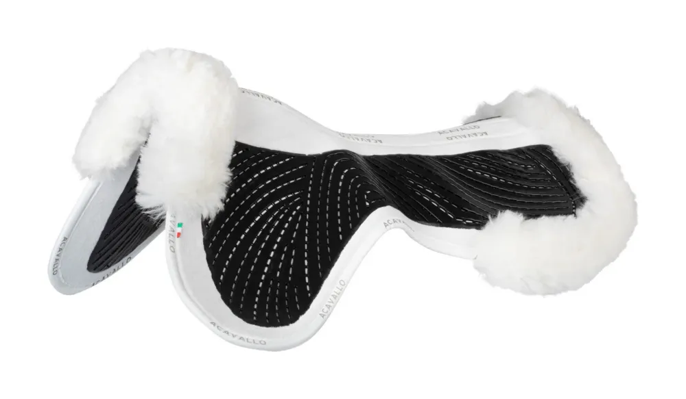 Amortisseur mmoire de forme rehausse avant et arrire Acavallo - Taille 1 - Blanc / blanc Bon Plan