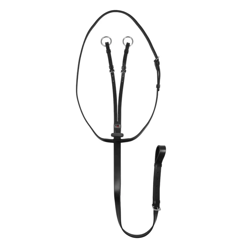Martingale Supreme avec arrtoir caoutchouc - Poney - Noir Commander Vite