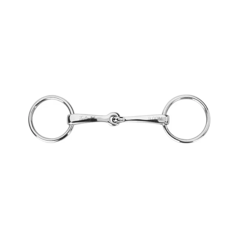 Affaire Saisir FEELING - Mini mors 2 anneaux Inox - 90 mm - Inox - Canon simple brisure