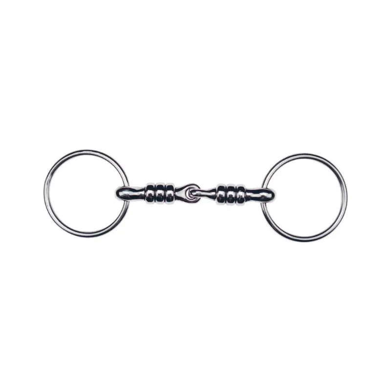 FEELING - Mors 2 anneaux rouleaux Inox - 125 mm - Inox - Canon rouleaux Authentique