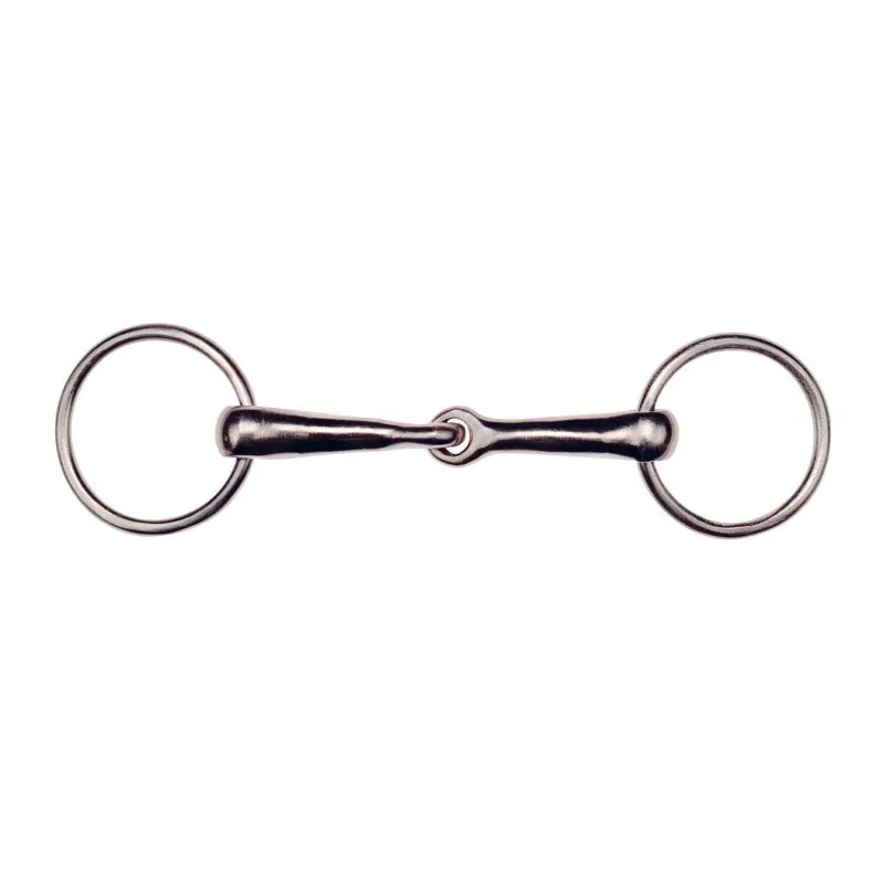 Livraison Express FEELING - Mors 2 anneaux Acier nickel - 105 mm - Acier nickel - Canon simple brisure