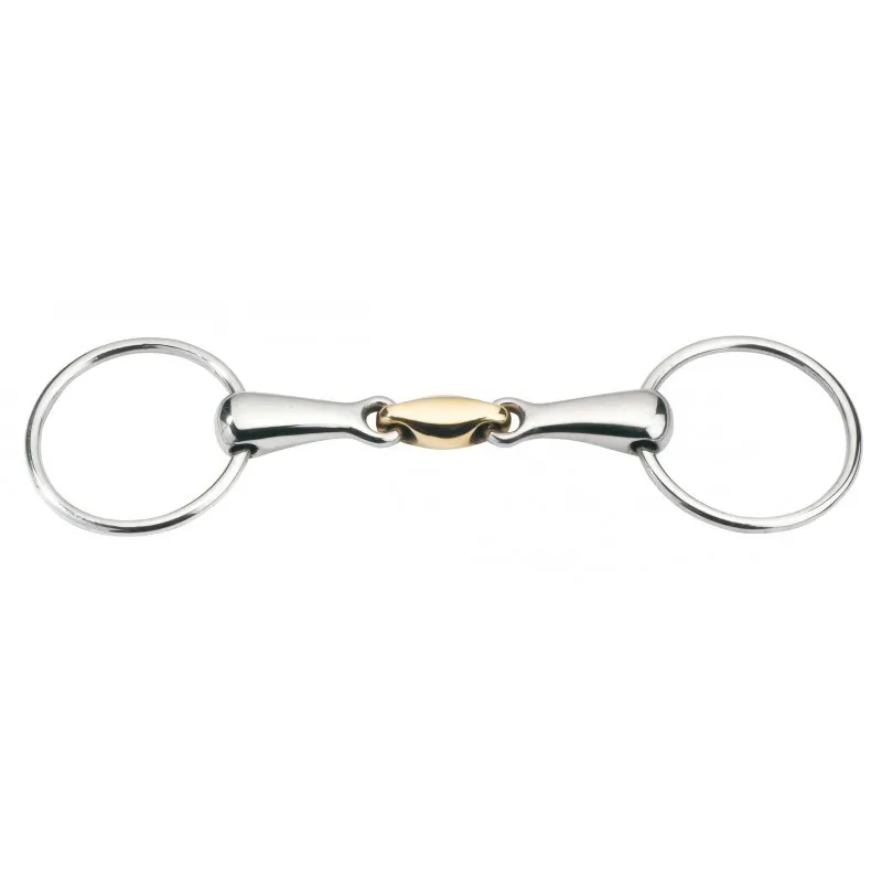 FEELING - Mors 2 anneaux Anatomic Inox + Cyprium - 125 mm - Inox - Canon double brisure Top Vente