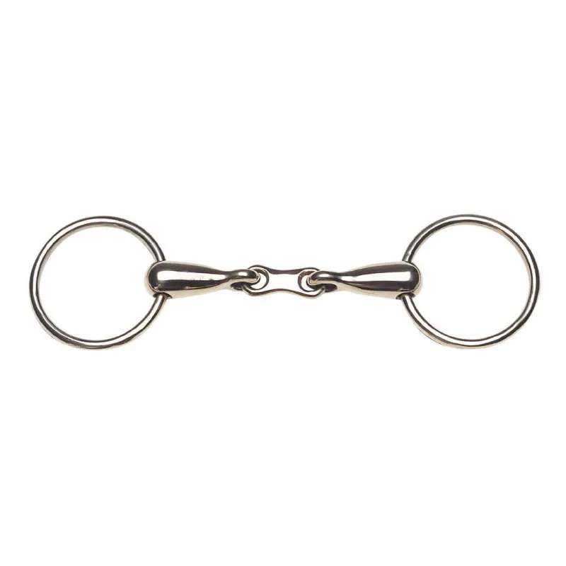Haute Qualit FEELING - Mors 2 anneaux Bristol Maillechort - 125 mm - Maillechort - Canon palette