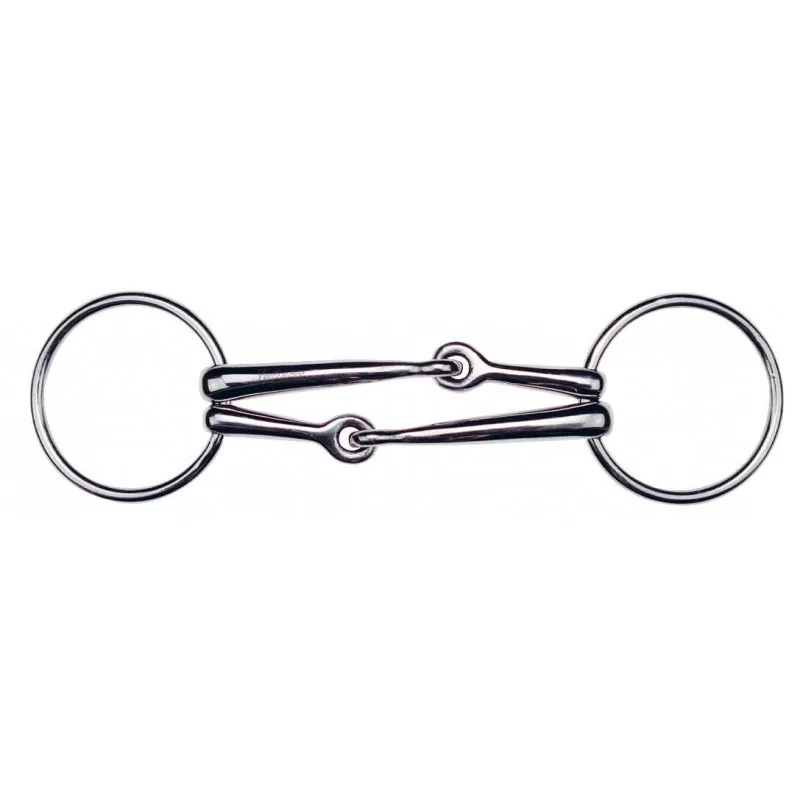Prix Choc FEELING - Mors 2 anneaux double canon Inox - 125 mm - Inox - Canon double embouchure