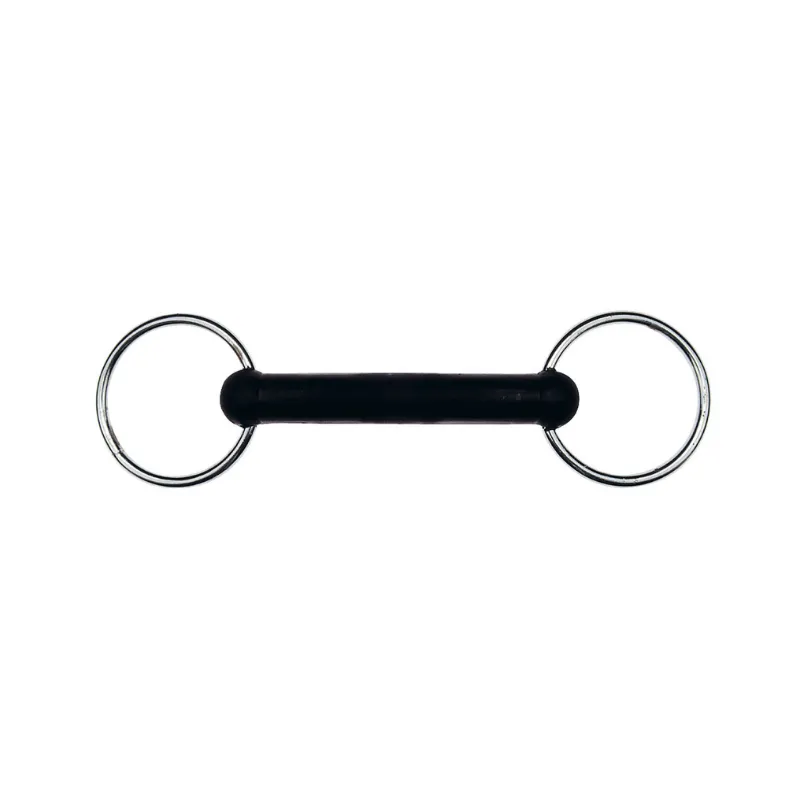 Certifi FEELING - Mors 2 anneaux droit Caoutchouc - 125 mm - Caoutchouc - Canon droit