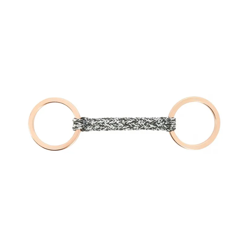 FEELING - Mors 2 anneaux Jump Alupro - Anneaux rose gold - 125 mm - Tissu - Canon droit Livraison Express