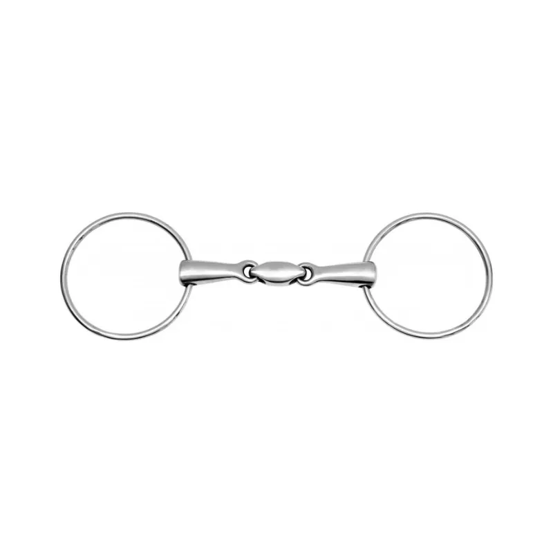 Meilleur Choix FEELING - Mors 2 grands anneaux Anatomic Inox - 115 mm - Inox - Canon double brisure