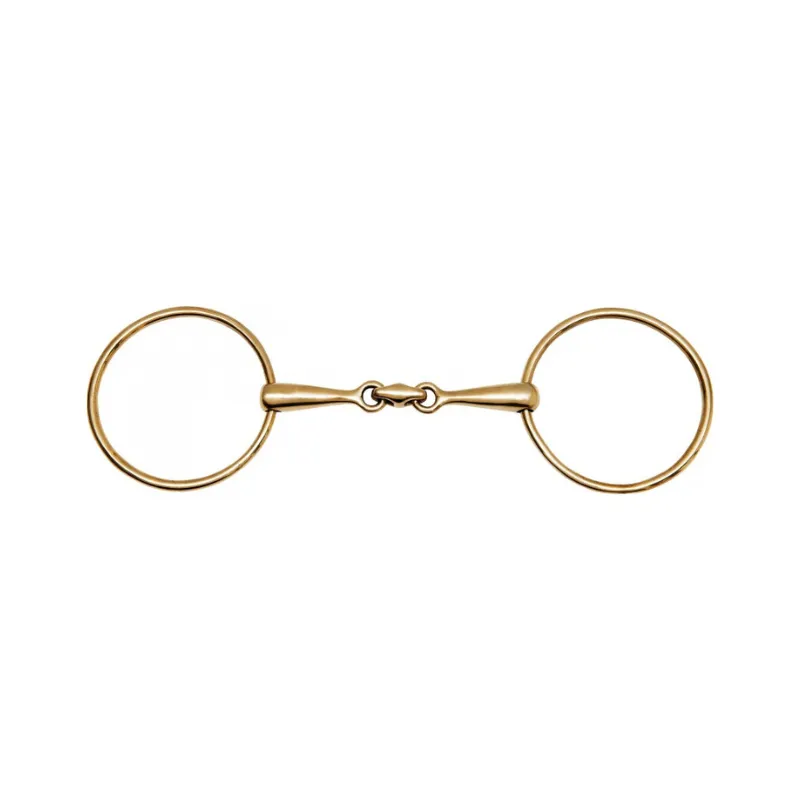 Marque FEELING - Mors 2 grands anneaux fin Anatomic Maillechort - 125 mm - Maillechort - Canon double brisure