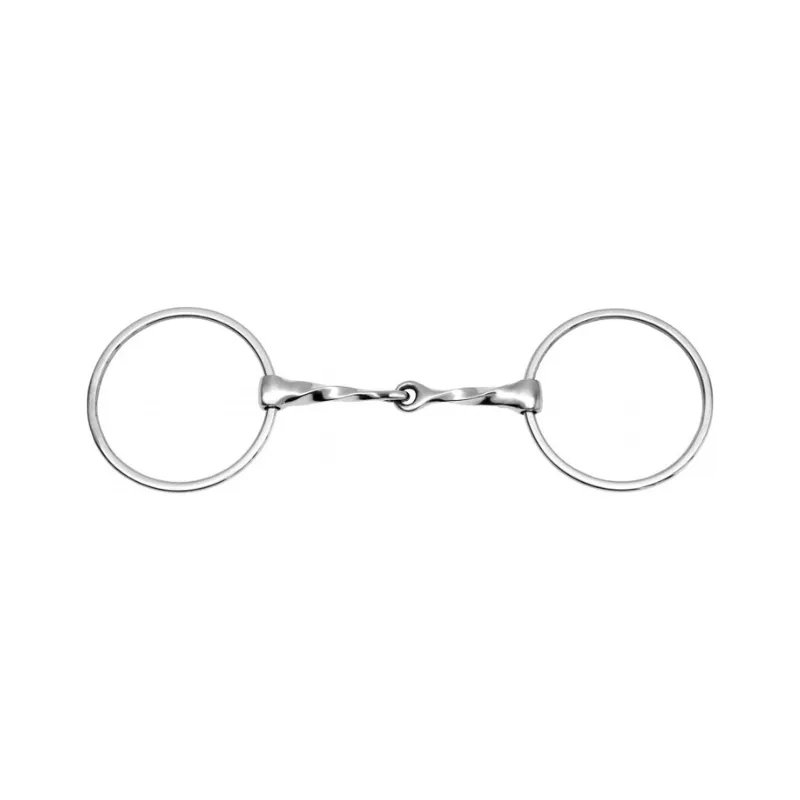 Commander Maintenant FEELING - Mors 2 grands anneaux torsad Inox - 125 mm - Inox - Canon torsad