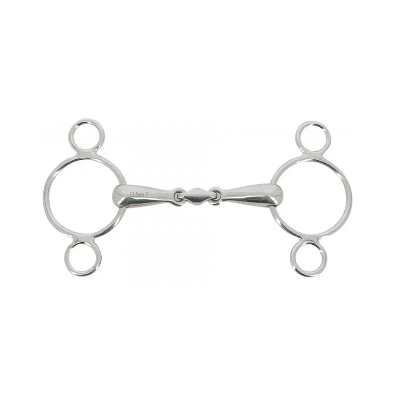 FEELING - Mors 3 anneaux Anatomic Inox - 115 mm - Inox - Canon double brisure Commande En Gros