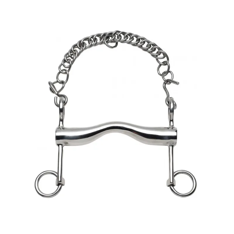 Nouvel Arrivage FEELING - Mors L'Hotte branches courtes Inox - 125 mm - Inox - Canon passage de langue