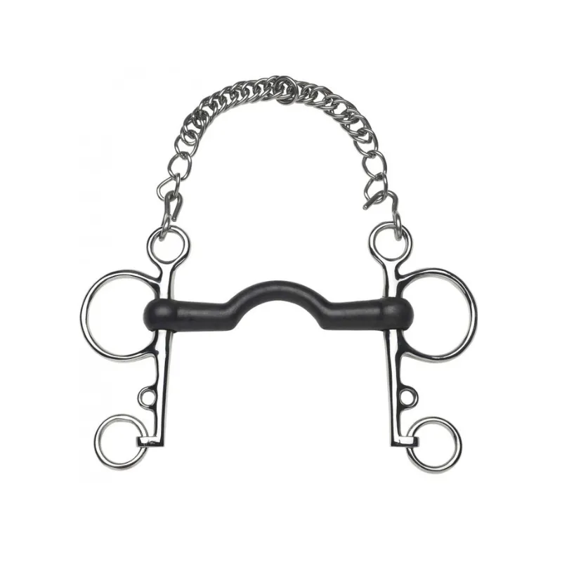 Soldes FEELING - Mors Pelham passage de langue Caoutchouc - 115 mm - Caoutchouc - Canon passage de langue