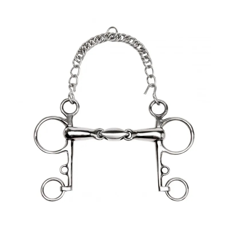FEELING - Mors Pelham Anatomic Inox - 115 mm - Inox - Canon double brisure Super Prix