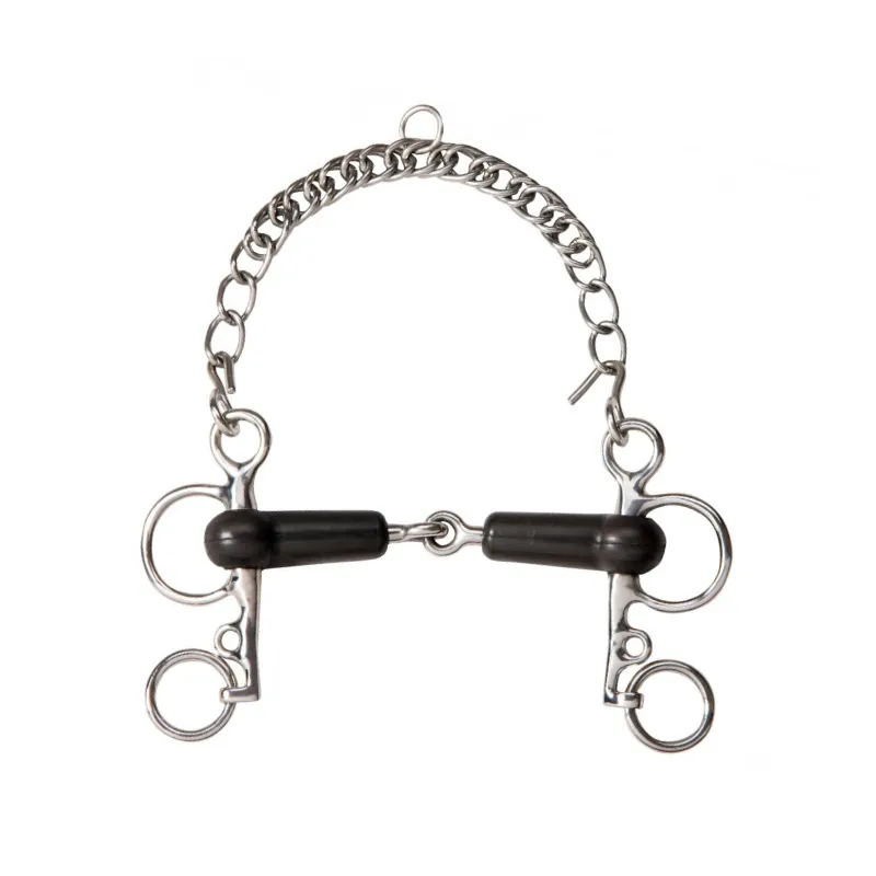 Acheter Direct FEELING - Mors Pelham branches courtes Caoutchouc - 115 mm - Caoutchouc - Canon simple brisure