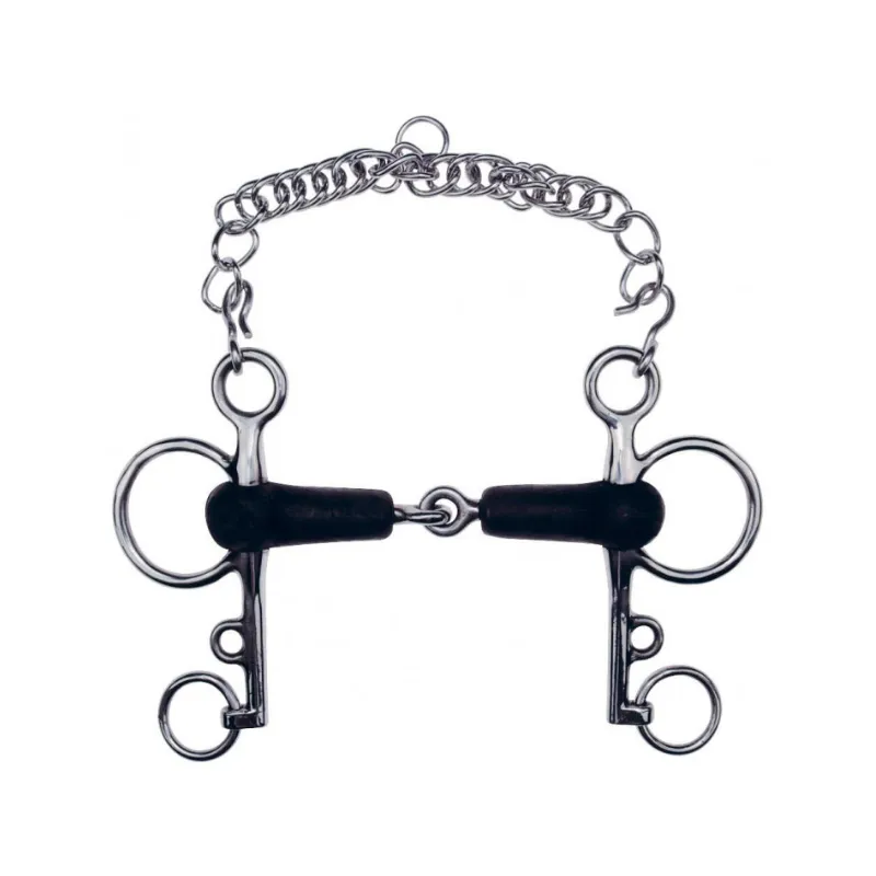 FEELING - Mors Pelham Caoutchouc - 105 mm - Caoutchouc - Canon simple brisure Promotion