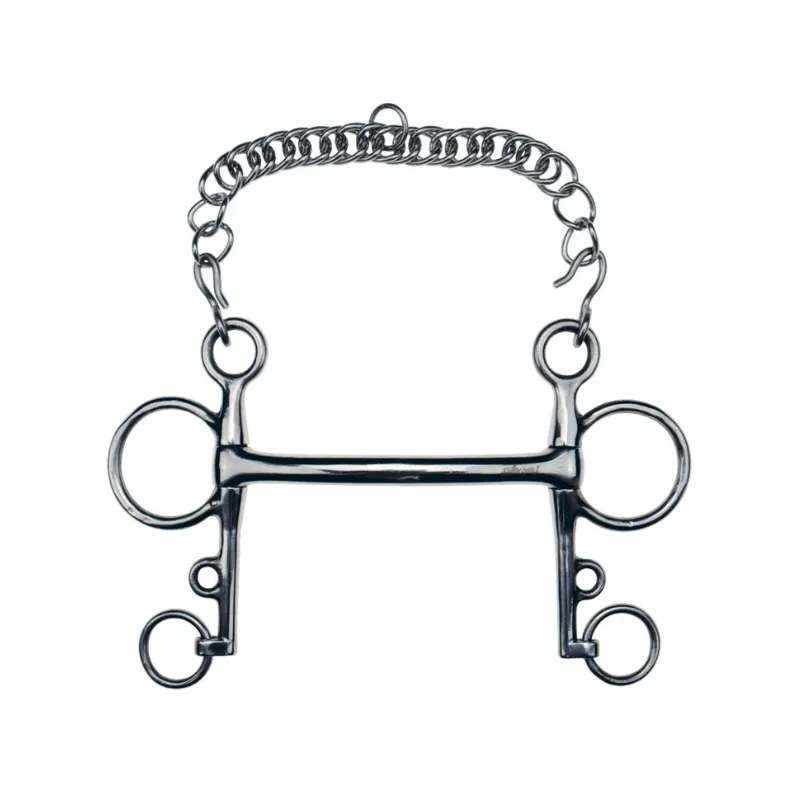 FEELING - Mors Pelham droit Inox - 115 mm - Inox - Canon droit Haute Qualit
