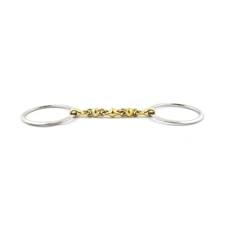 JUMPIN - Mors 2 anneaux boules 17 mm - 125 mm - German silver - Canon boules Paiement Scuris