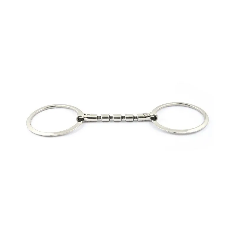 Meilleur Choix JUMPIN - Mors 2 anneaux bloqu rouleaux - 125 mm - Inox - Canon rouleaux