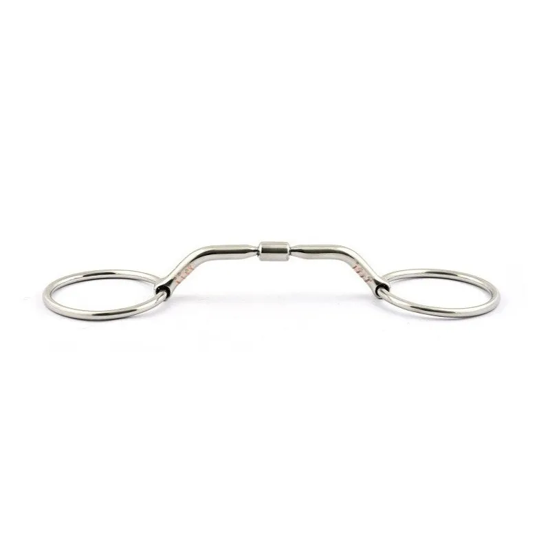 JUMPIN - Mors 2 anneaux bloqu fin anatomique - 125 mm - Inox - Canon anatomique Meilleur Prix