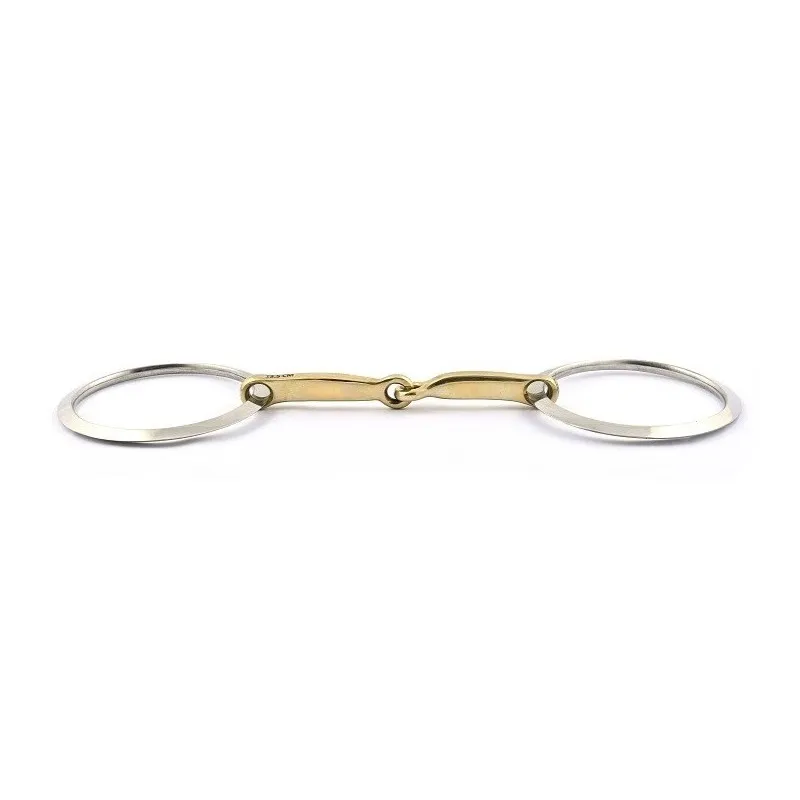 Jusqu puisement Des Stocks JUMPIN - Mors 2 anneaux carr 8 mm - 125 mm - German silver - Canon simple brisure