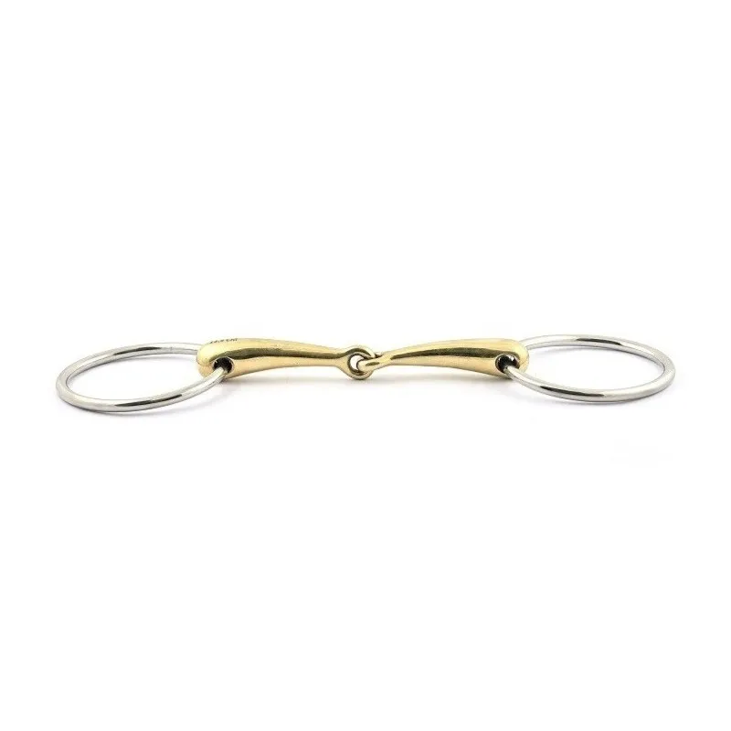 Retour Gratuit JUMPIN - Mors 2 anneaux canons fins - 125 mm - German silver - Canon simple brisure