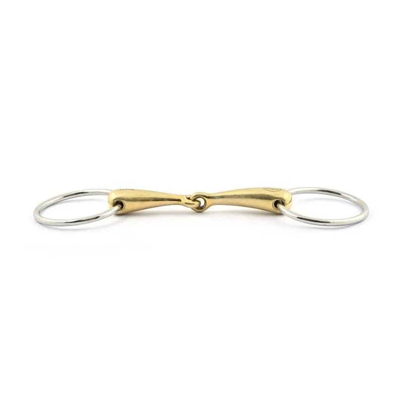 Paiement Scuris JUMPIN - Mors 2 anneaux gros canons - 125 mm - German silver - Canon simple brisure