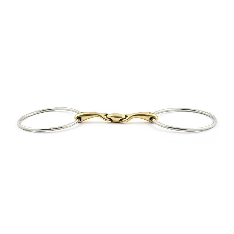 Must-Have JUMPIN - Mors 2 anneaux gros canons 20 mm double brisure - 125 mm - German silver - Canon double brisure