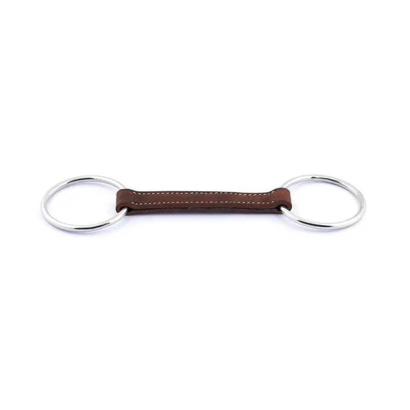 Populaire JUMPIN - Mors 2 anneaux en cuir droit - 125 mm - Cuir - Canon droit