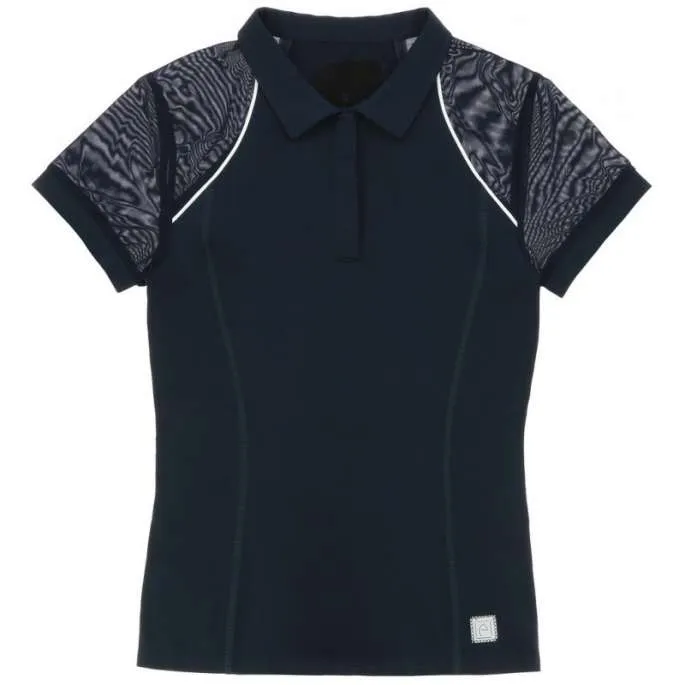 Polo Agathe Dame manches courtes - Equithme Originals - marine - femme - L Expdi Aujourdhui