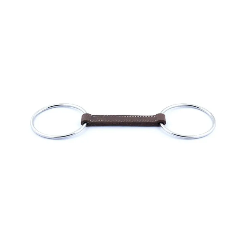 Prix Bas JUMPIN - Mors 2 anneaux en cuir grand anneaux - 125 mm - Cuir - Canon droit