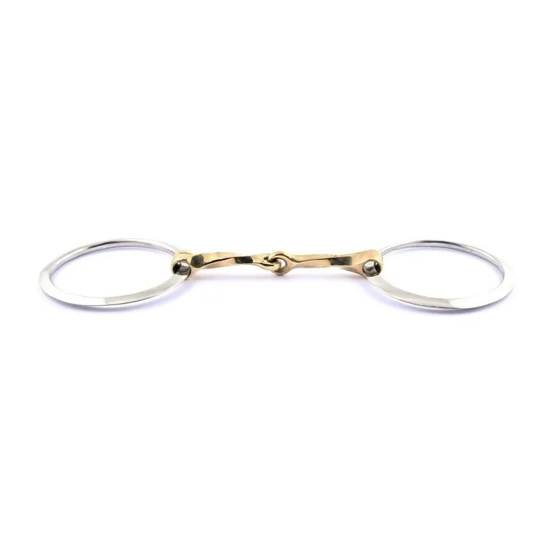 Vente Flash JUMPIN - Mors 2 anneaux torsad 17 mm - 125 mm - German silver - Canon torsad