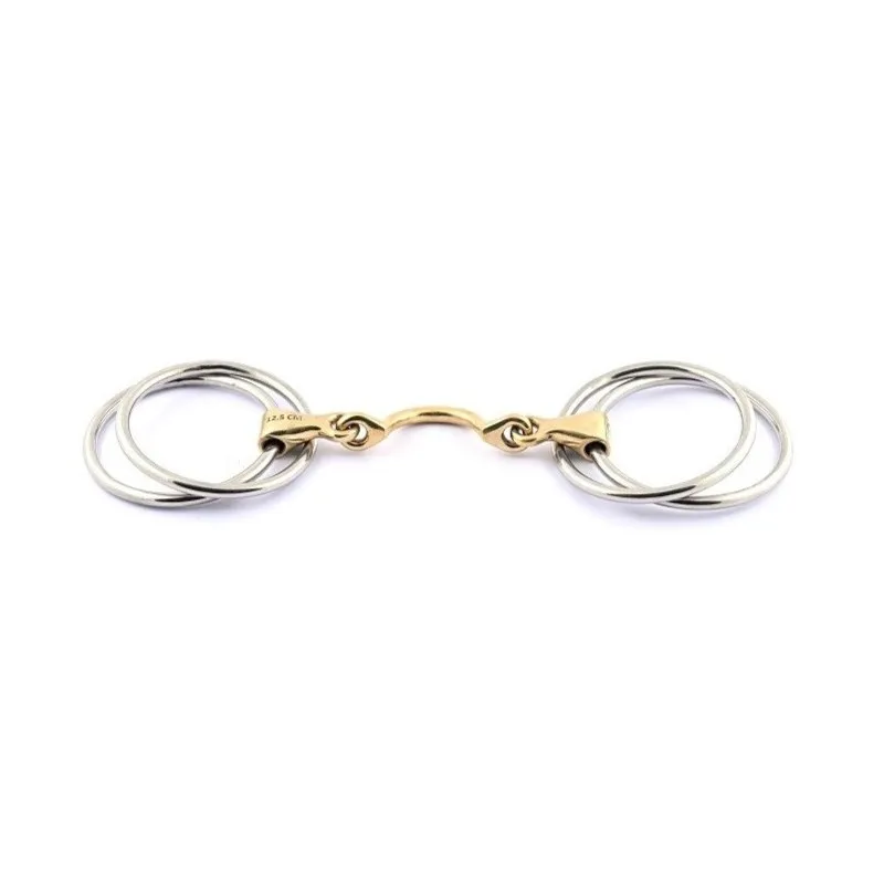 Must-Have JUMPIN - Mors 4 anneaux avec passage de langue - 125 mm - German silver - Canon passage de langue