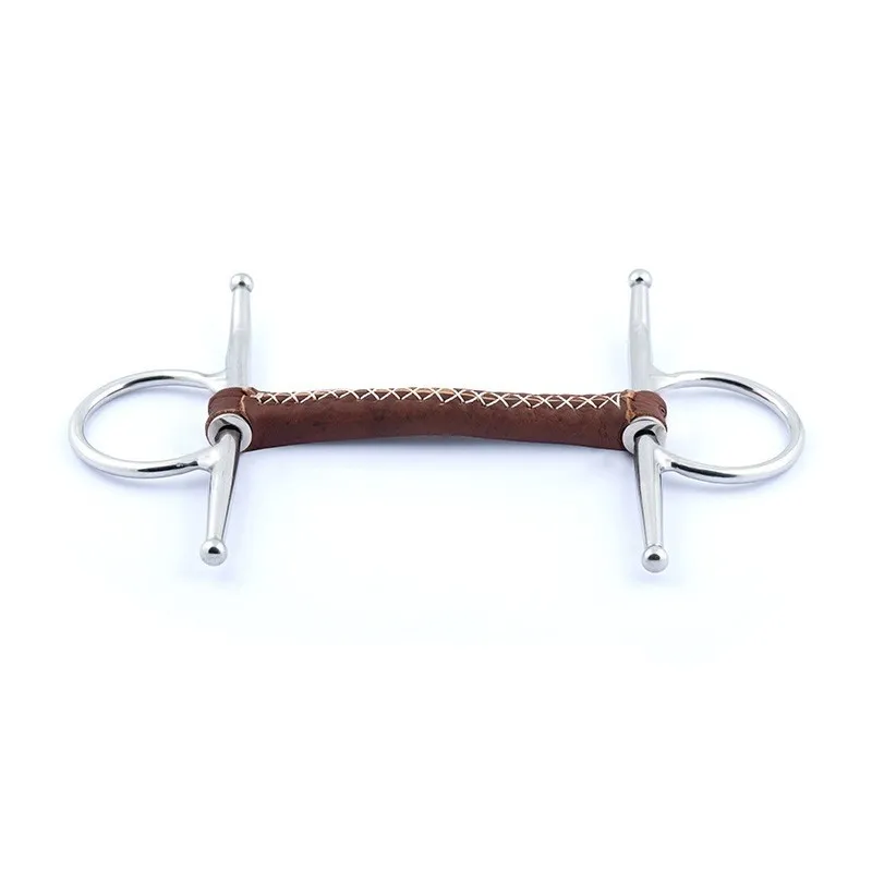 JUMPIN - Mors Aiguilles cuir rond - 115 mm - Cuir - Canon droit Produit De Marque