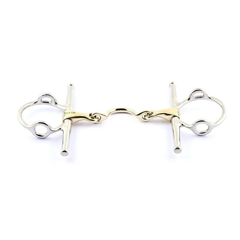 Soldes JUMPIN - Mors Aiguilles releveur double brisure avec passage de langue - 125 mm - German silver - Canon passage de langue