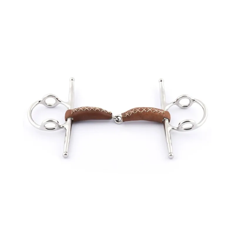 Usine Directe JUMPIN - Mors Aiguilles releveur recouvert de cuir - 125 mm - Cuir - Canon simple brisure
