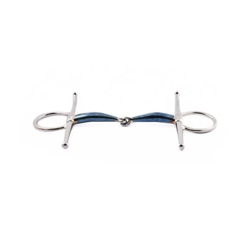 JUMPIN - Mors Blue Steel aiguilles bloqu - 125 mm - Blue steel - Canon simple brisure Vente Directe
