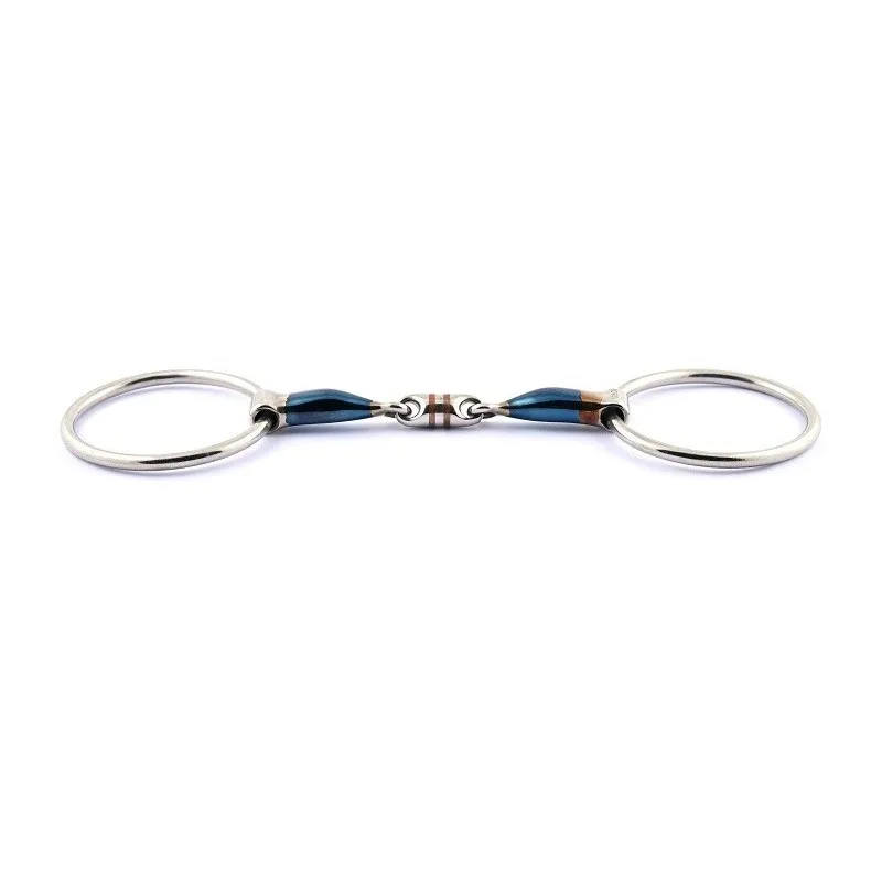 Vente Flash JUMPIN - Mors Blue Steel double brisure - 125 mm - Blue steel - Canon double brisure