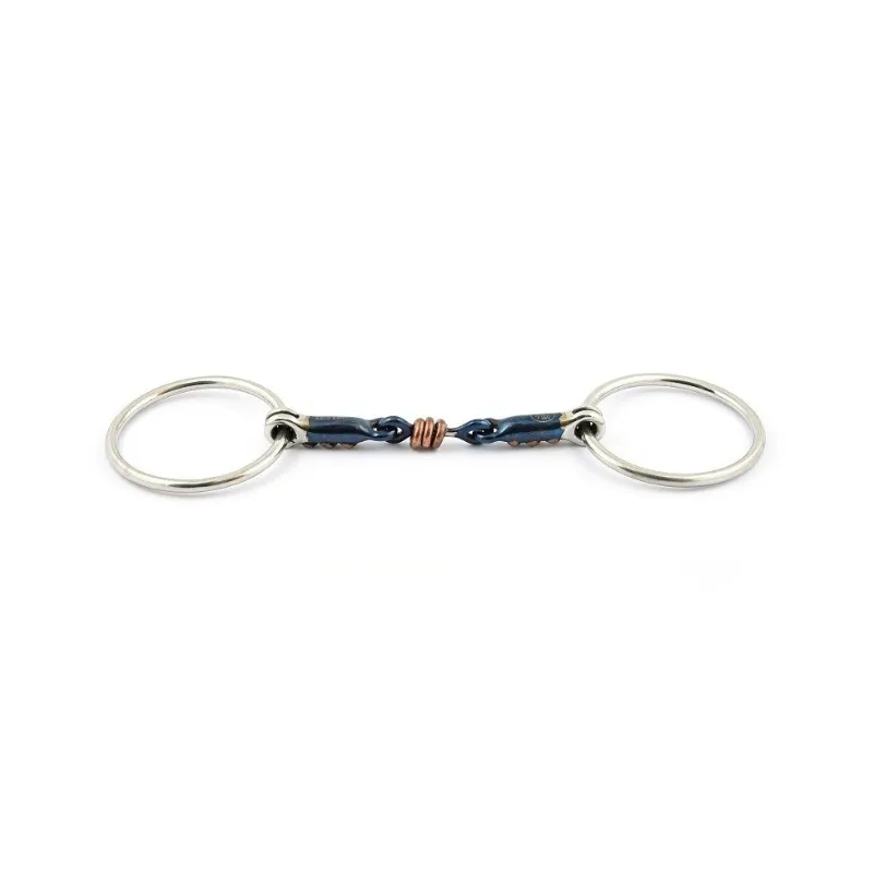 Commander Vite JUMPIN - Mors Blue Steel double brisure et incrustation cuivre - 125 mm - Blue steel - Canon double brisure
