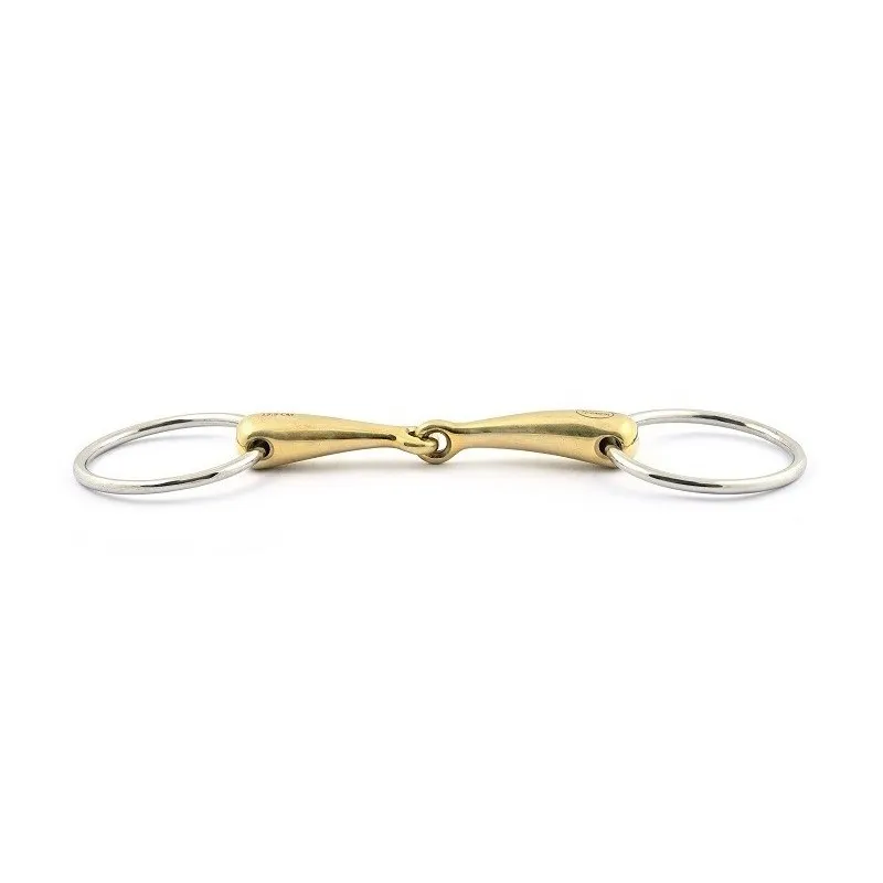 Soldes JUMPIN - Mors de filet de bride - 125 mm - German silver - Canon simple brisure
