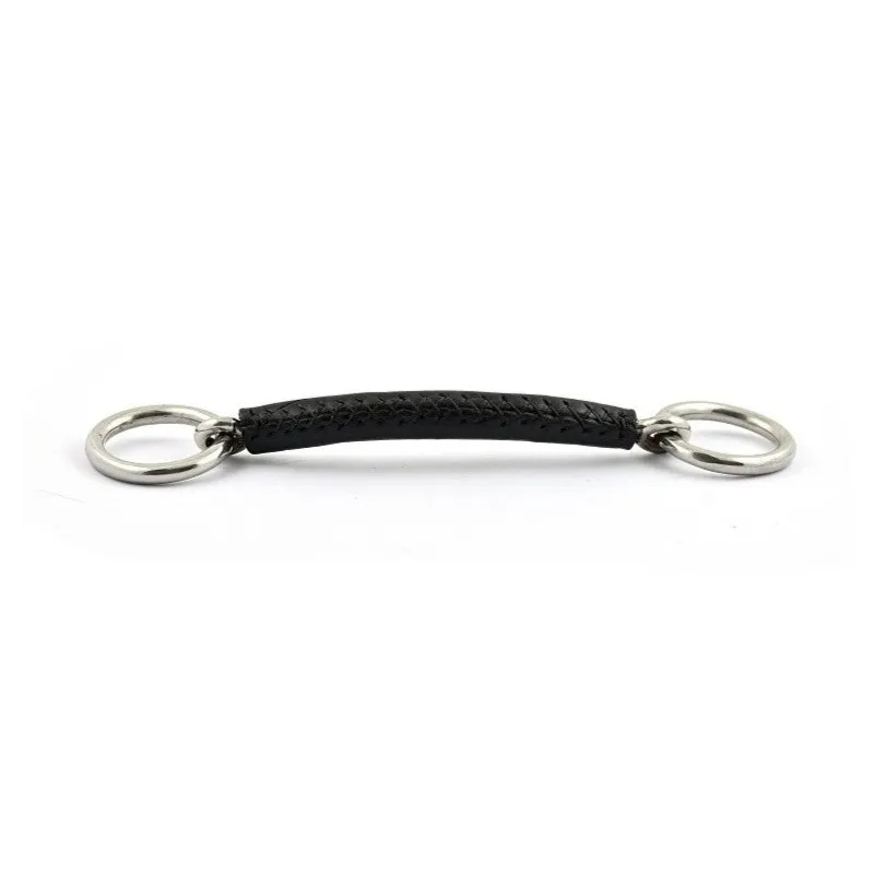 Promotion JUMPIN - Mors de filet de bride trs fin recouvert de cuir - 125 mm - Cuir - Canon droit