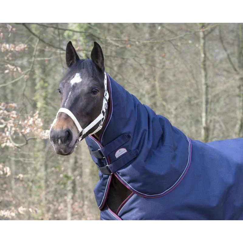 Manta para caballo Equi-Theme Tyrex 1200D Neck Cover - 200 g / Black/Raspberry / Full Bon March