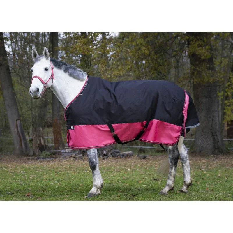 Manta para caballo Equi-Theme Tyrex 1200D Turnout manta - 50 g / Navy/Burgundy / 145 cm/6'6 Meilleur Prix