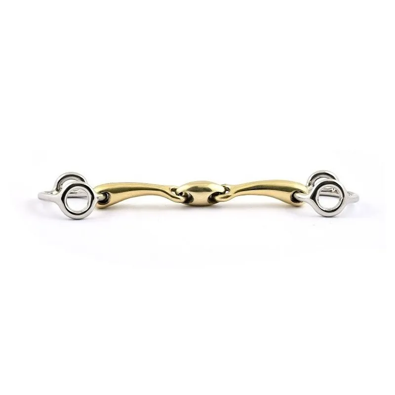 JUMPIN - Mors de filet de bride releveur double brisure - 125 mm - German silver - Canon double brisure Soldes