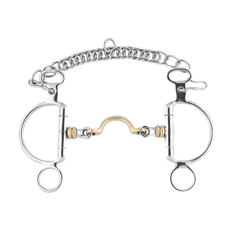 Promotion Saisonnire JUMPIN - Mors Felipe double brisure avec rouleaux - 125 mm - German silver - Canon passage de langue