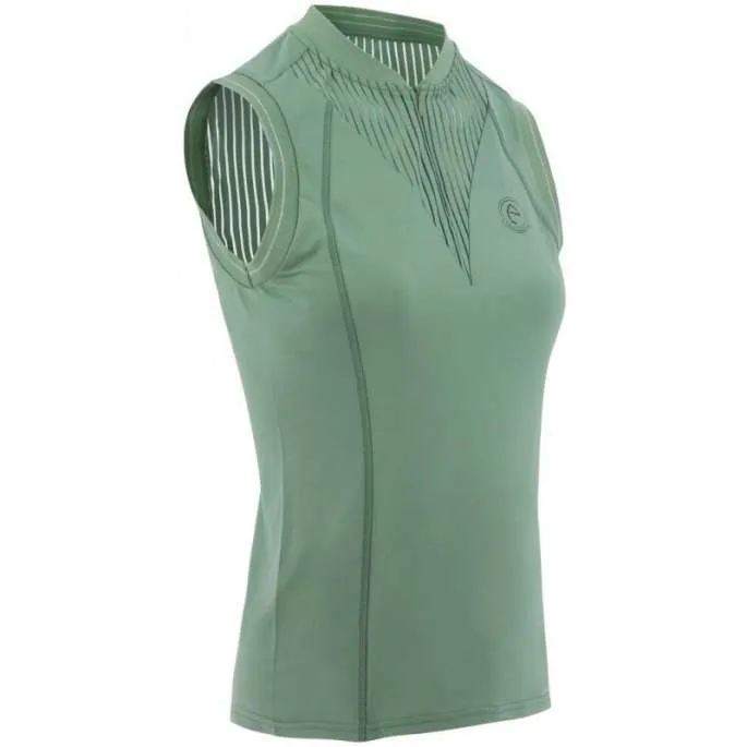Polo Margot Dame sans manches - Equithme - noir - femme - XL Pas Cher