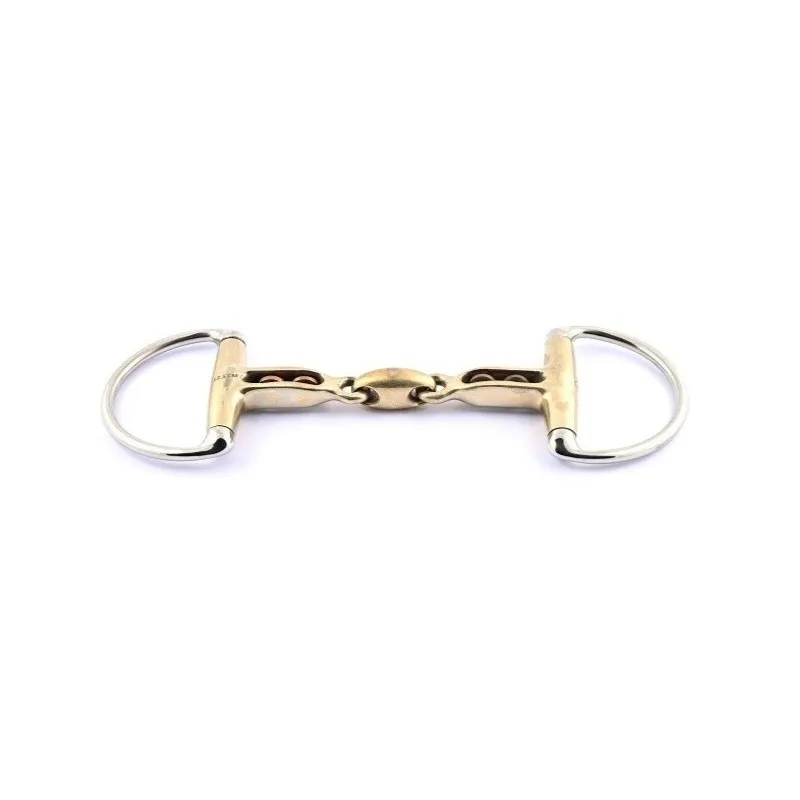 Marque JUMPIN - Mors Olive double brisure Mac Genis - 125 mm - German silver - Canon rouleaux