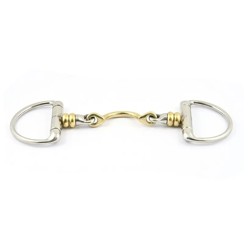 JUMPIN - Mors Olive double brisure rouleaux avec passage de langue - 125 mm - German silver - Canon rouleaux Prix Cass